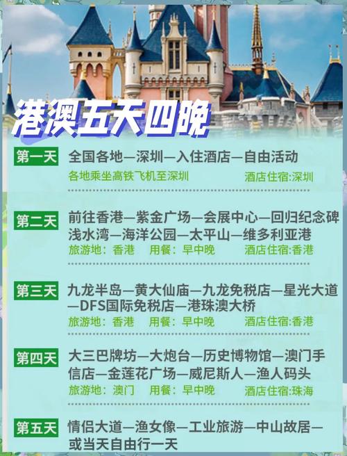 港澳跟团五日游(港澳跟团五日游攻略)