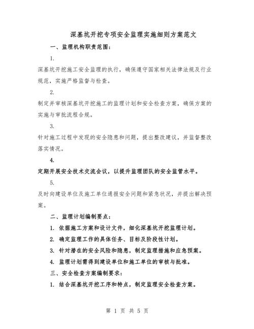安全监理专项实施细则