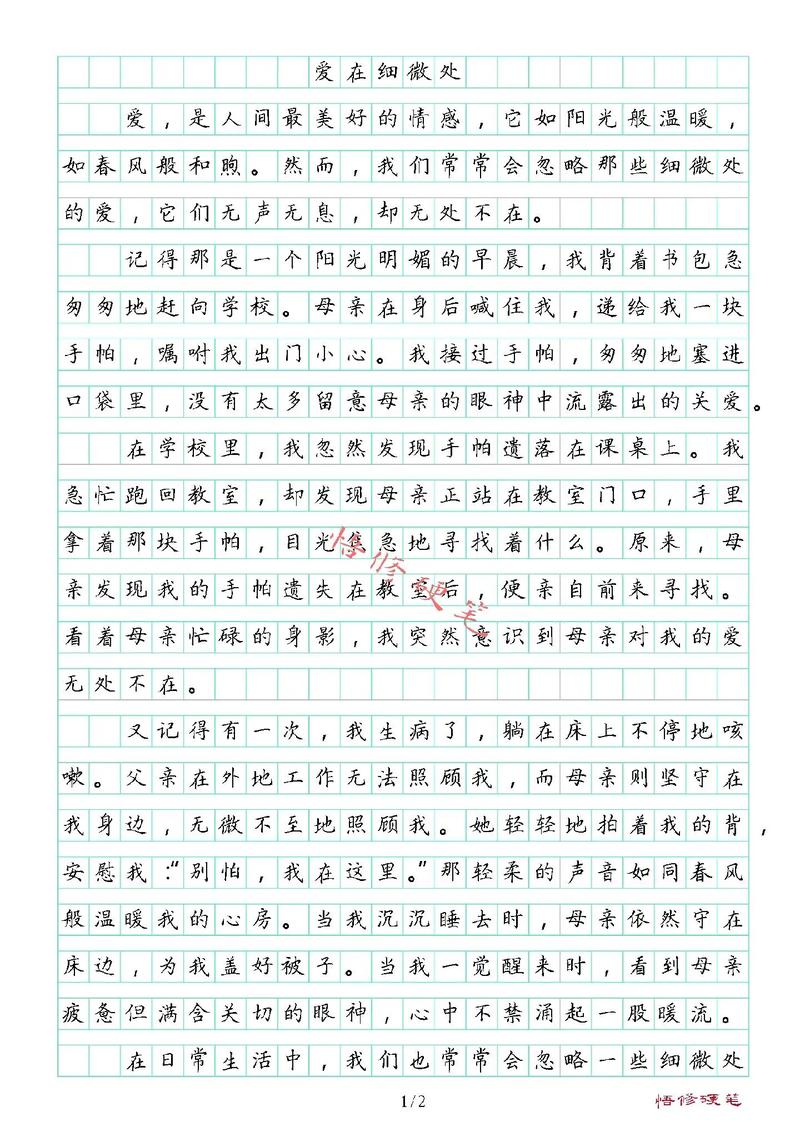 爱，无处不在作文