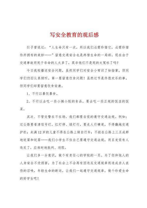 安全知识观后感