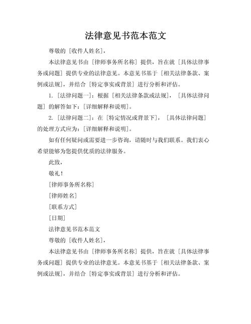 案件法律意见书