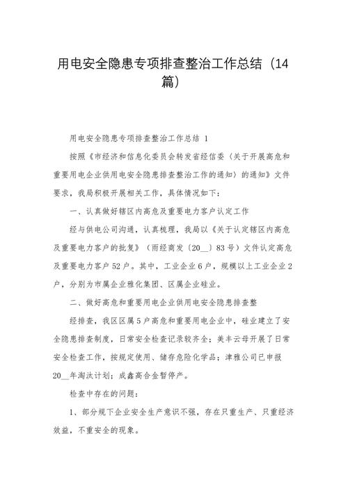 安全隐患大排查大整治专项行动的工作汇报